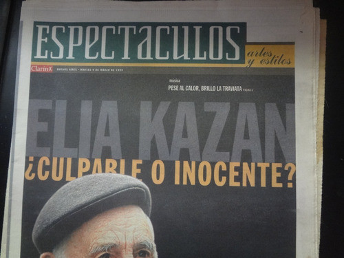 Clarin Espectaculos 1999 Elia Kazan Super Ratones Darthes 0