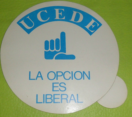 Sticker Ucede Decada 80  La Opcion Es Liberal 0