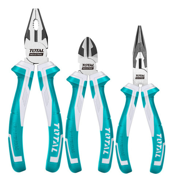 Set 3 Alicates / Pinzas - Total - Cromo Vanadio, Industrial 0