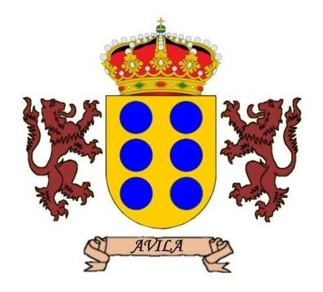 Escudo Del Apellido Avila - Heraldica - Lamina 45 X 30 Cm. 0