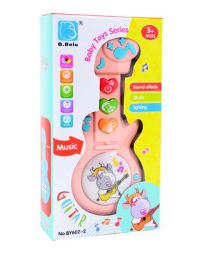 Guitarra Infantil Con Luz Y Sonido En Caja 11x20x4cm - 53122 0
