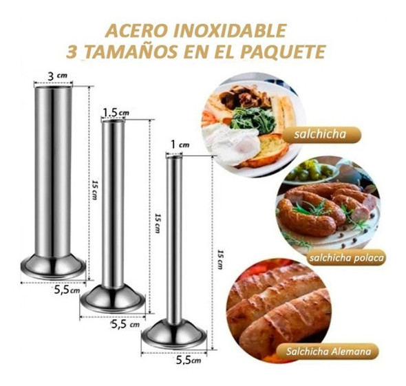 Tubos Acero Inox. Salchicha/chorizo, Acc. P/ Kitchenaid. 1