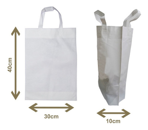100 Bolsas Ecológicas Personalizadas De Friselina 30x40 1
