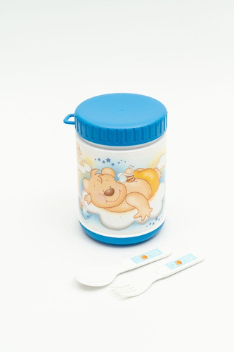 Termo Alimentos Bebés Tupper Térmico Viajes Cubiertos Osito 1