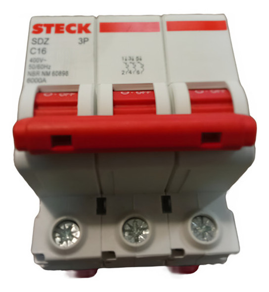 Llave Térmica Trifásica Marca Steck C16 Amp 3p 1
