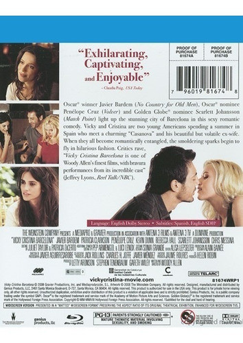Blu-ray Vicky Cristina Barcelona / De Woody Allen 1