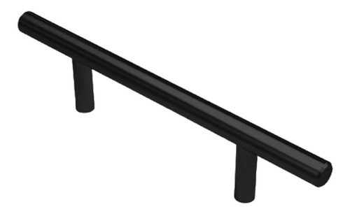 Manija Tirador Barral Acero Inox Negra Mueble De 96 Mm 0