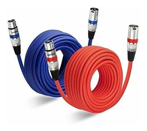 2 Cables Cannon Xlr 15mt Multicolor Ebxya 0