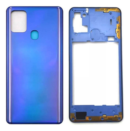 Tampa Traseira Com Aro Lateral Para Galaxy A21s A217m Azul 0