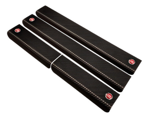 Cubre Zocalos Carbono Fiat Cronos Logo Resinado 1