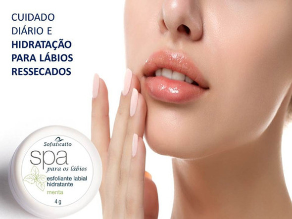 Esfoliante E Hidratante P/ Lábios - Sabor Menta - Kit C/ 3 1