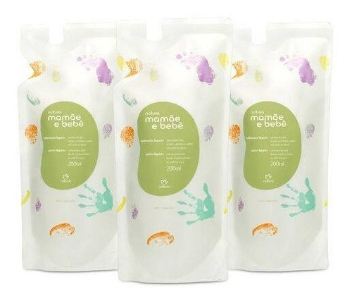 03 Unidades  Sabonete Liquido Glicerinado Mamãe Bebê/natur 0