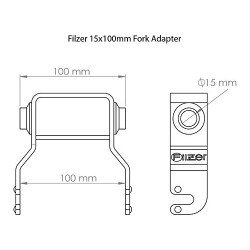 Filzer Tenedor Adaptador  15 x 100 mm (fa-15 x 100) 1