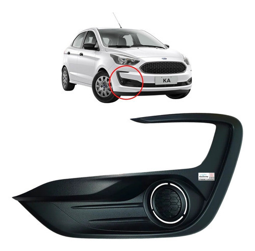 Moldura Parachoque Dianteiro Esquerdo Ford Ka Hatch 2018/21 0