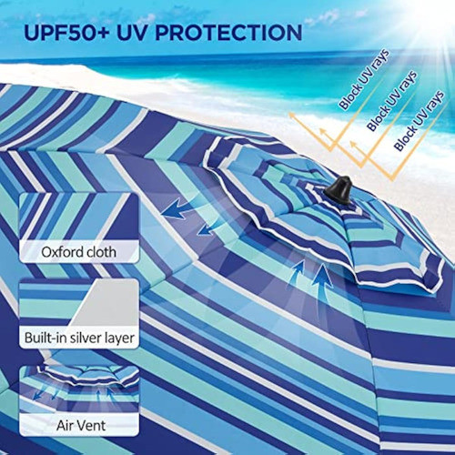 Bondfree Beach Umbrellas For Sand Heavy Duty Wind, 1