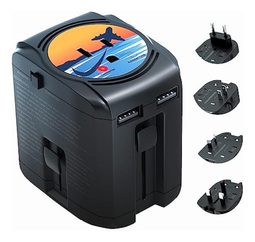 Adaptador De Convertidor De Voltaje De Viaje 0