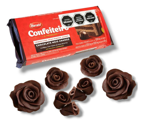 Chocolate Semi Amargo Cobertura Harald Confitero  1 Kg 1