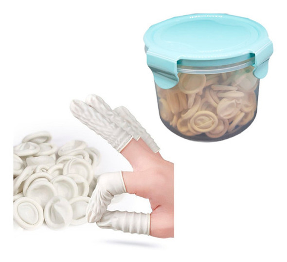 Guantes Para Dedos Látex Uñas Gel Acrilico Protector Mano 0