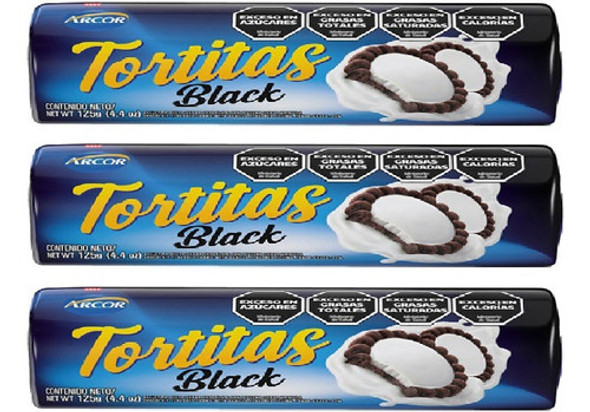 Pack X 3 Galletitas Tortitas Black X 125grs 0