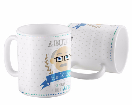 Taza Ceramica Abuelo Gracias! Tus Consejos Pueden Con Todo 0