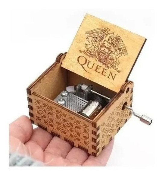 Caixinha De Música Manivela Madeira Queen Bohemian Rhapsody 0