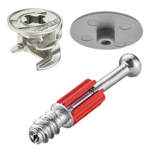 Conjunto Minifix Con Tapa Para Placa 18mm X 100u Häfele 0