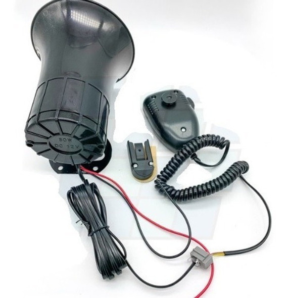 Sirena Megafono Para Auto Policia Ambulancia Bomberos 7 Tono 1