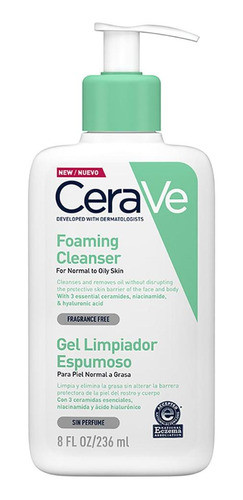 Gel Limpiador Espumoso De Rostro Y Cuerpo Cerave 236 Ml 0