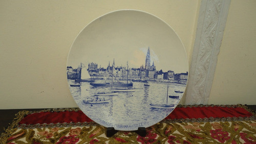 Plato Antiguo Belga Boch La Louviere Antiguo Grande Vealo 0