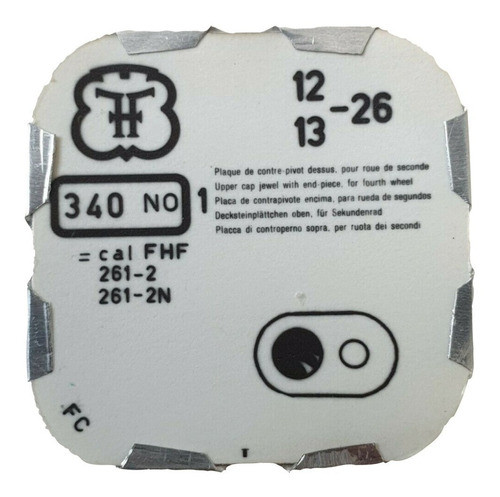 Placa Contrapivot Superior Rueda Segundo Reloj  Fhf Cal 26 0