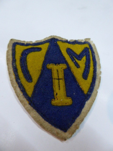 Escudo Paño Colegio Marianista 7x7,5cm 1970 Argentina 0