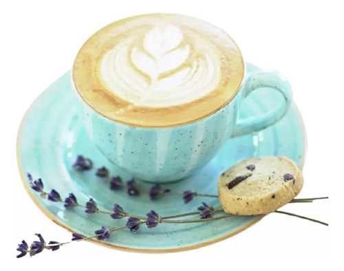 Taza De Cafe 80 Cc Mas Plato Bonna Aqua Porcelana G 0