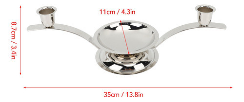 Castiçal Vela Romântica Vintage De Metal De Duas Cabeças 1