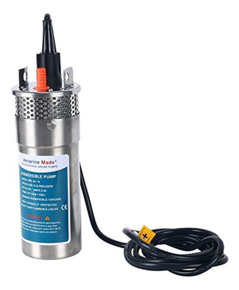Amarinemade 24v Carcasa De Acero Inoxidable Sumergible 32gpm 0