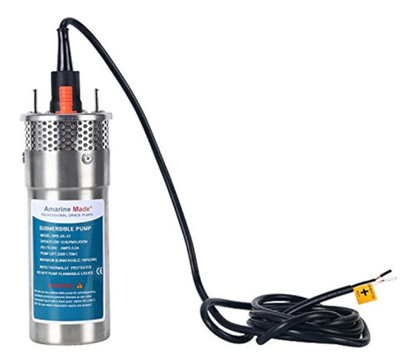 Amarinemade 24v Carcasa De Acero Inoxidable Sumergible 32gpm 1