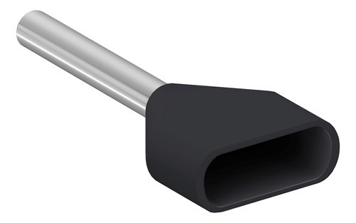 Terminales Sin Lengüeta 2x1,5mm2 Largo- 500 Unidades - Negro 0
