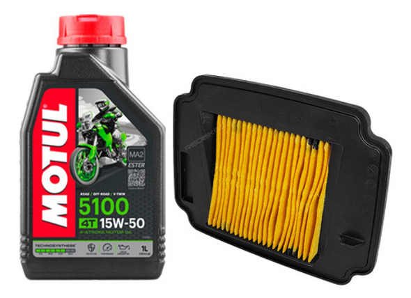 Kit Service Honda Biz 125 Fi Filtro Aire Motul 5100 Wd 0