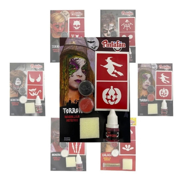 Set Maquillaje Halloween Pintafan Aprobado Anmat 0