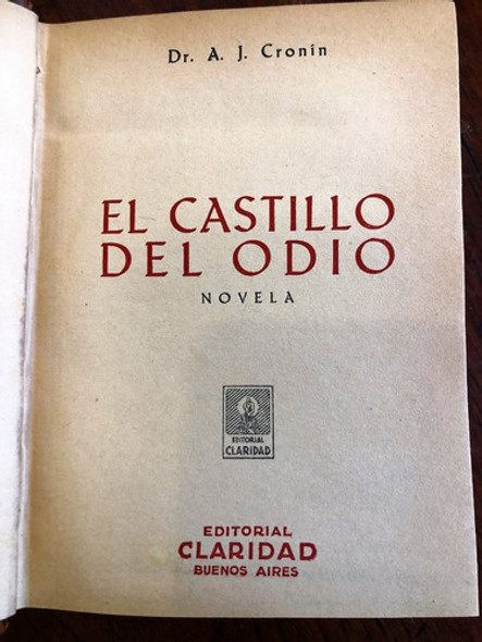 Libro  El Castillo Del Odio  - La Casa De Honduras (6215) 0