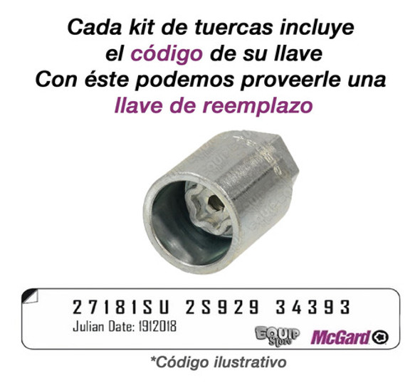 Tuercas Antirrobo Mcgard Peugeot 208 308 2008 3008  Partner 1