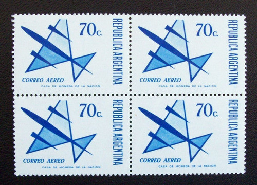 Argentina Bloque X 4 Gj 1576 Aereo Sin Filig Ph Mint L0873 0