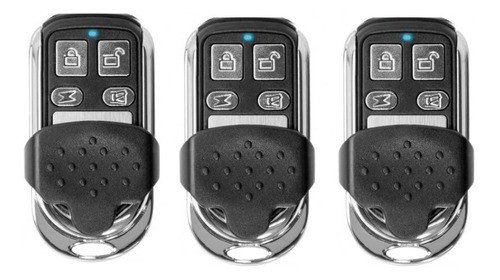3x Controle Aço Escovado Portão Eletrônico Ppa Garen Rcg Ecp 0