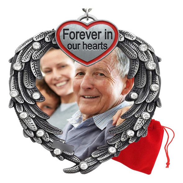 Adorno De Navidad Con Forma De Corazn Y Alas De Ngel En Form 0