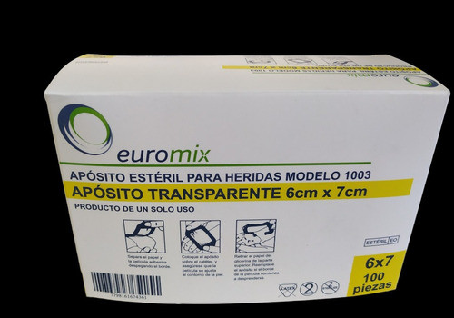 Aposito Esteril Transparente Euromix 6x7cm 20u!! 1