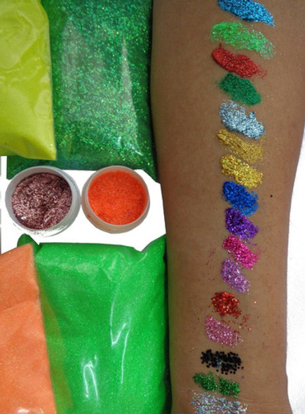 1u Brillo Gel Con Gibre Glitter Maquillaje Artistico Premium 1