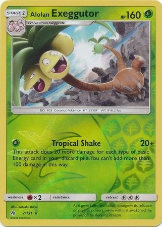 Cartas Exeggutor 2/131 Reverse Forbidden Light Alolan Fli 1