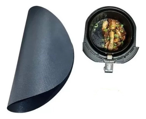 Tapete Manta Antiaderente Teflon P/ Air Fryer Redondo 18 Cm 0