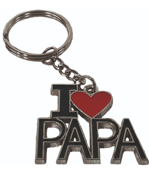 Llavero Metálico *i Love Papa* - Regalo Para Papa 10 X 15 Cm 0