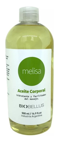 Aceite Para Masajes - Fragancia Melisa - Biobellus 500ml 0
