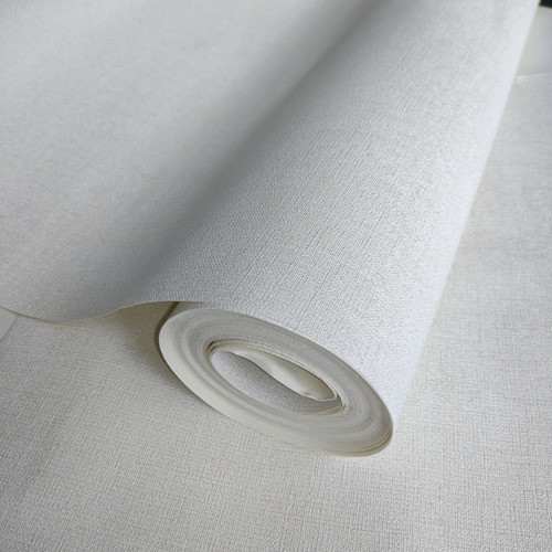 Kit 3 Rolos Papel De Parede Vinílico Linho Offwhite 0